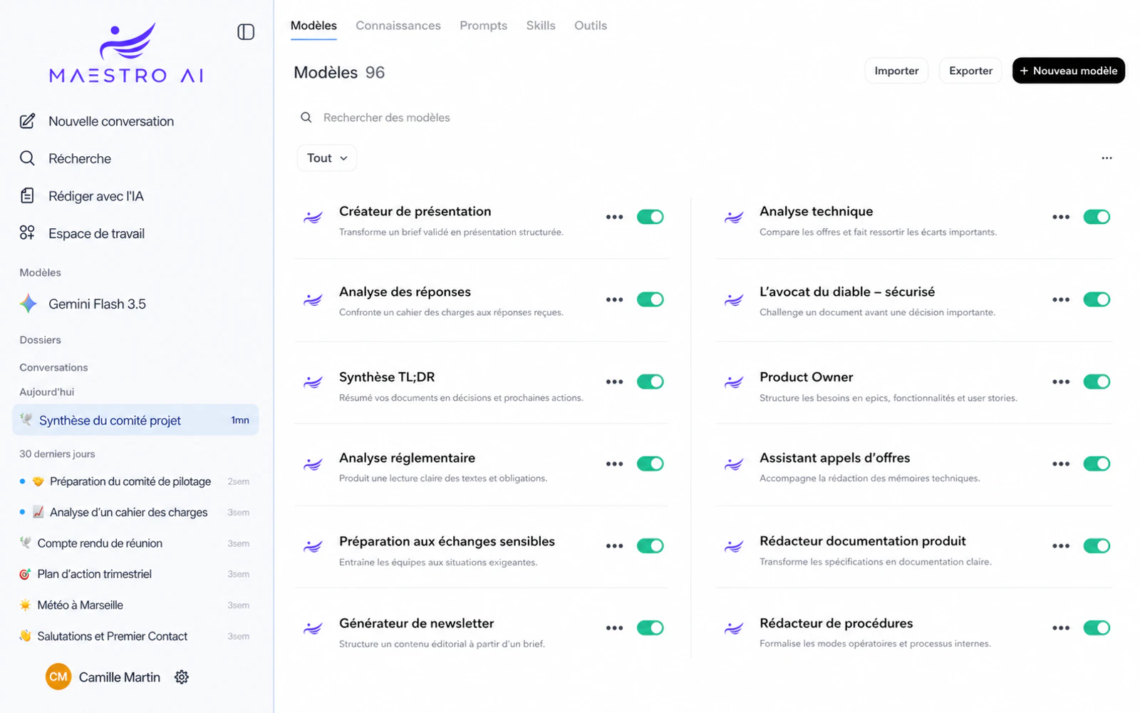 Plus de 100 assistants prêts à l'emploi